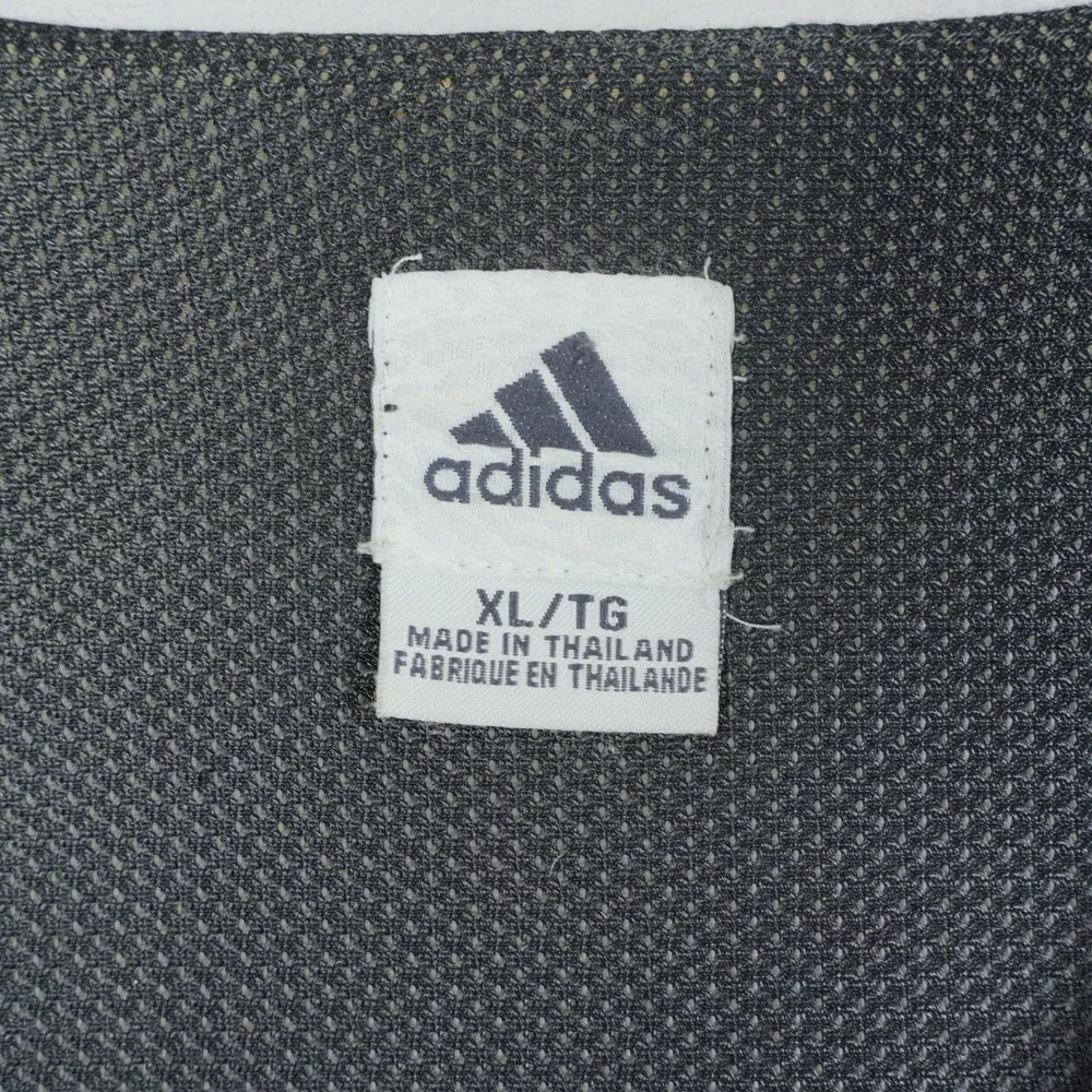 Adidas VTG 2003 Wool Knit Pullover Baggy Sweater Men's XL Black Lined 1/4 Zip‎